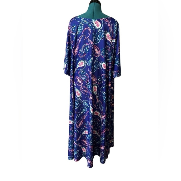 ONLY NECESSITIES Floral Patchwork Print Maxi Dress Size 3X Cotton Boho Colorful - Picture 4 of 11